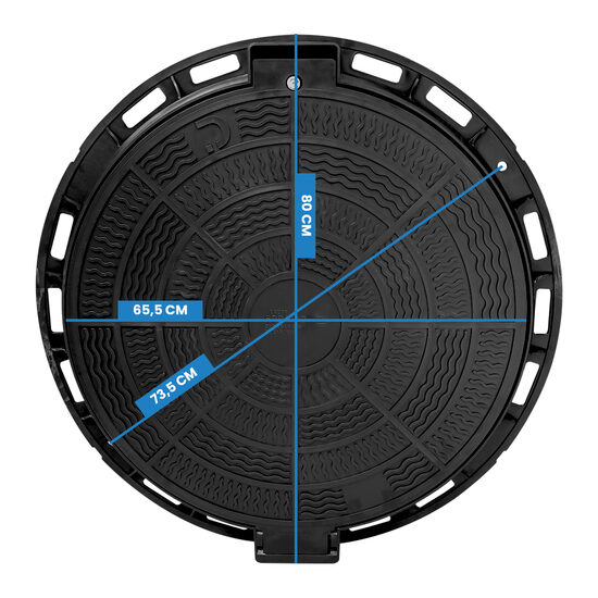 Plastik lūka A15 (1.5 tonnas) - diametrs 800
